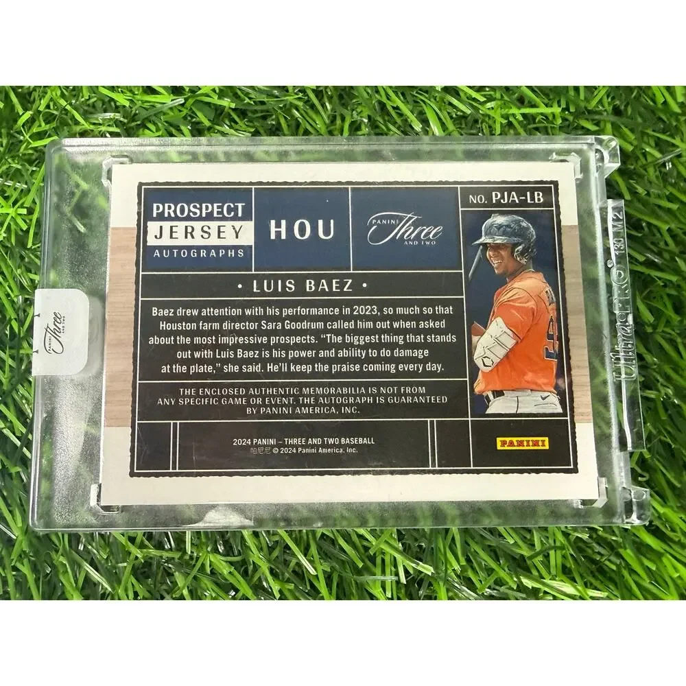 2024 Panini Three and Two Luis Baez 2 Auto /99 Dual Jersey /32 Astros 3 Card Lot